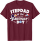 Stepdad Of The Birthday Astronaut Boy Space Theme T-Shirt - T-Shirt | Maroon