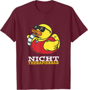Bath Duck Lifeguard , black, s T-Shirt - T-Shirt | Maroon