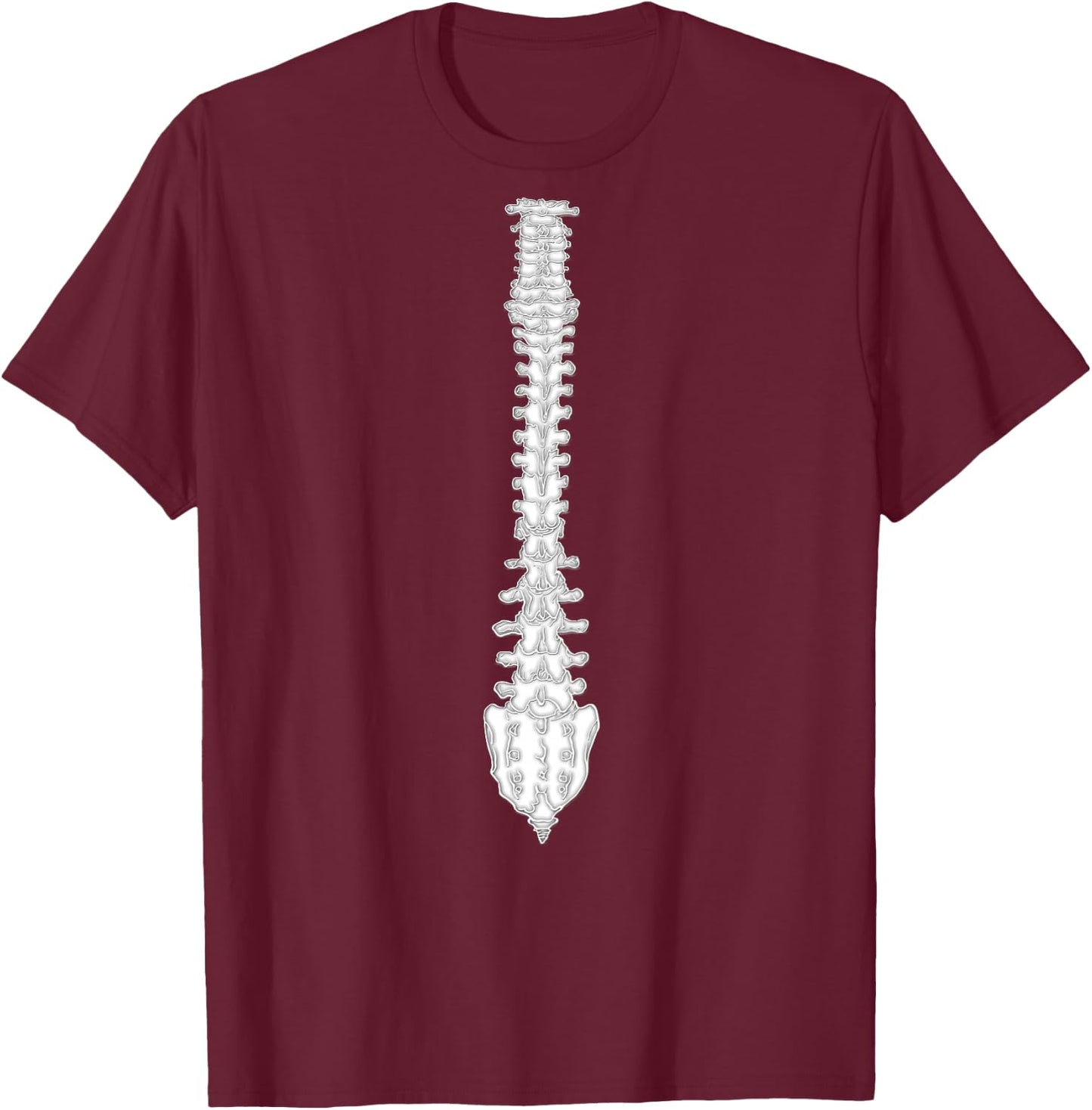 Chiropractor Spine | (Image Is On Back) T Shirt T-Shirt - T-Shirt | Maroon
