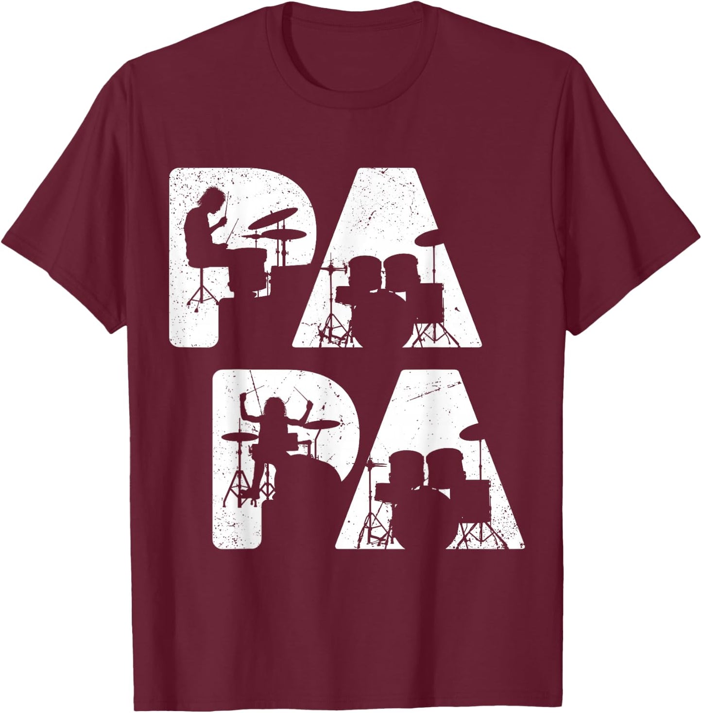 Schlagzeuger Papa Schlagzeug Drummer Vater nur Cooler Lustig T-Shirt - T-Shirt | Maroon