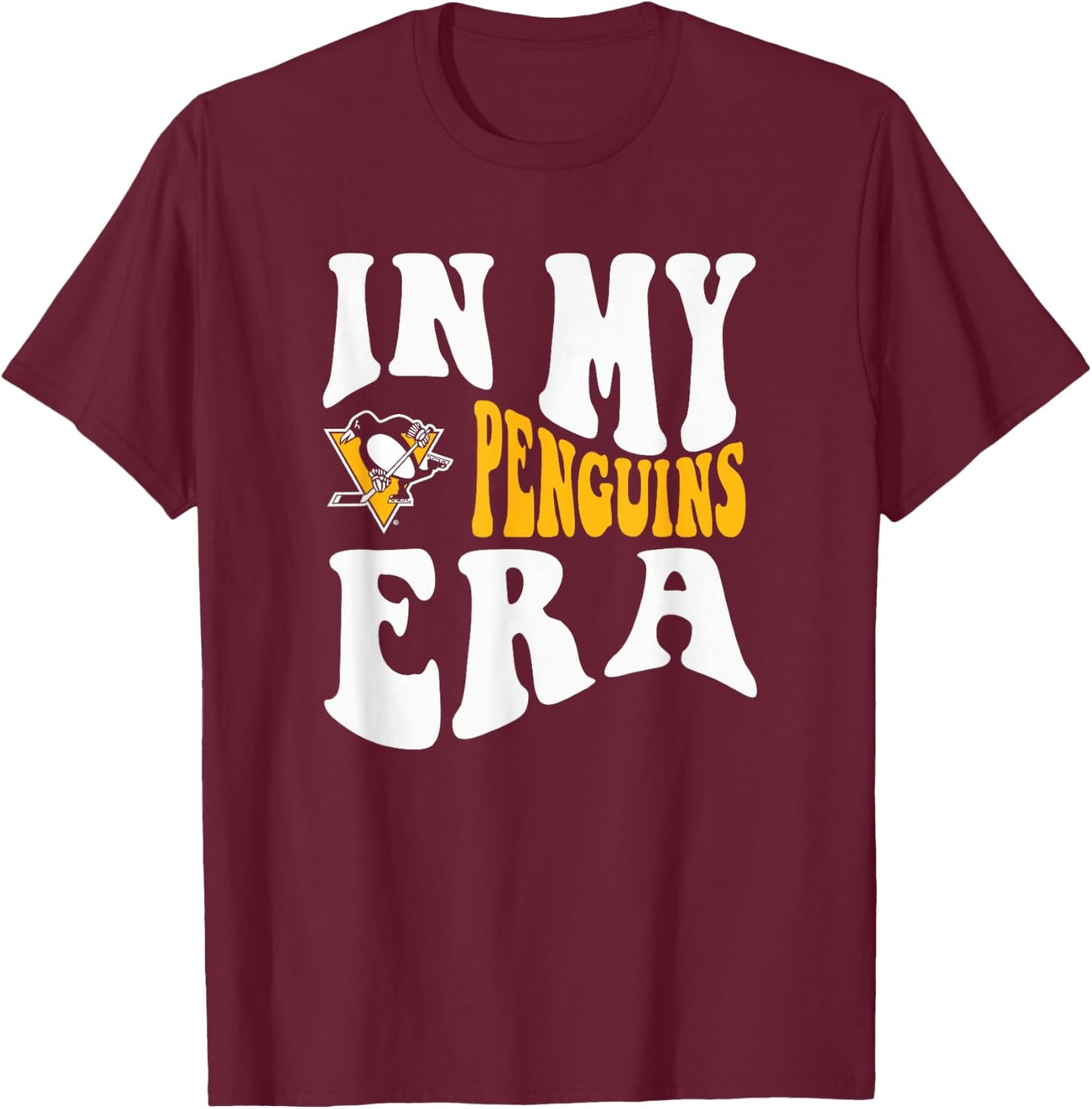 Pittsburgh Penguins Era Black Officially Licensed T-Shirt - T-Shirt | Maroon