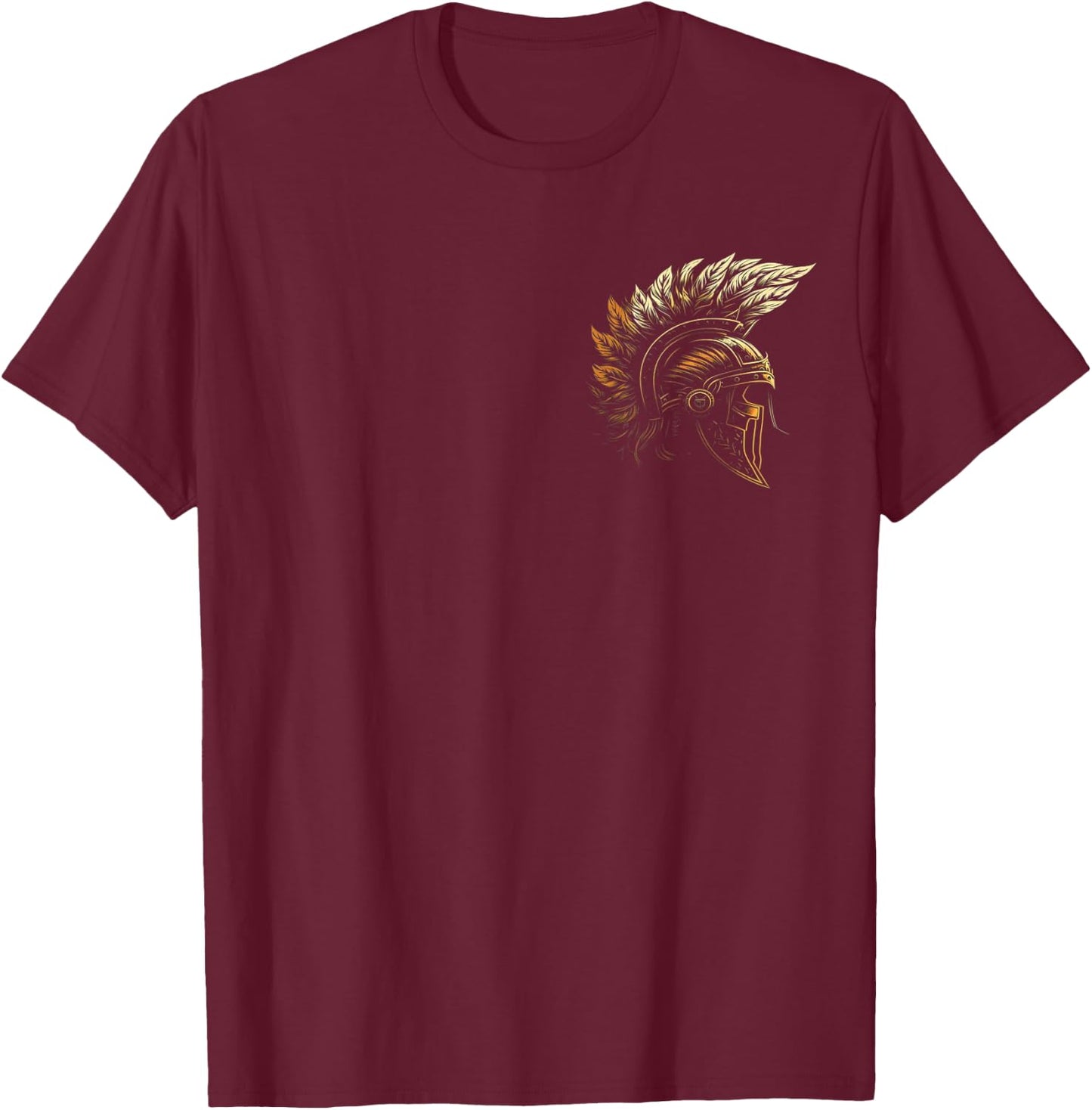 Griechischer Krieger Spartan Leonidas Gladiator Gladiator Helm T-Shirt - T-Shirt | Maroon