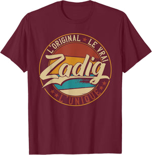 Zadig The Original The True The Unique Men & Boys , Black, S T-Shirt - T-Shirt | Maroon