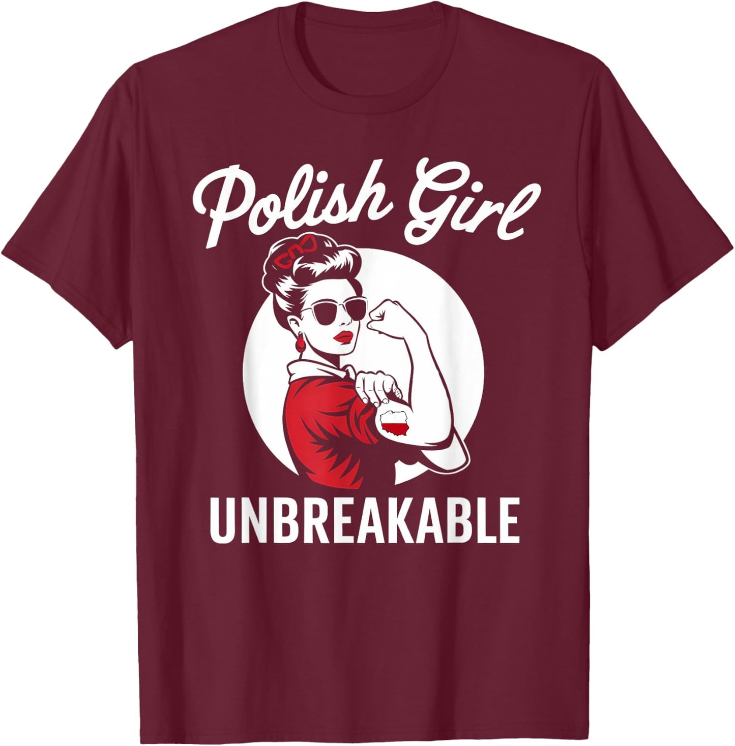 Poland Gift Poland Polska Polish Polish , Black, S T-Shirt - T-Shirt | Maroon