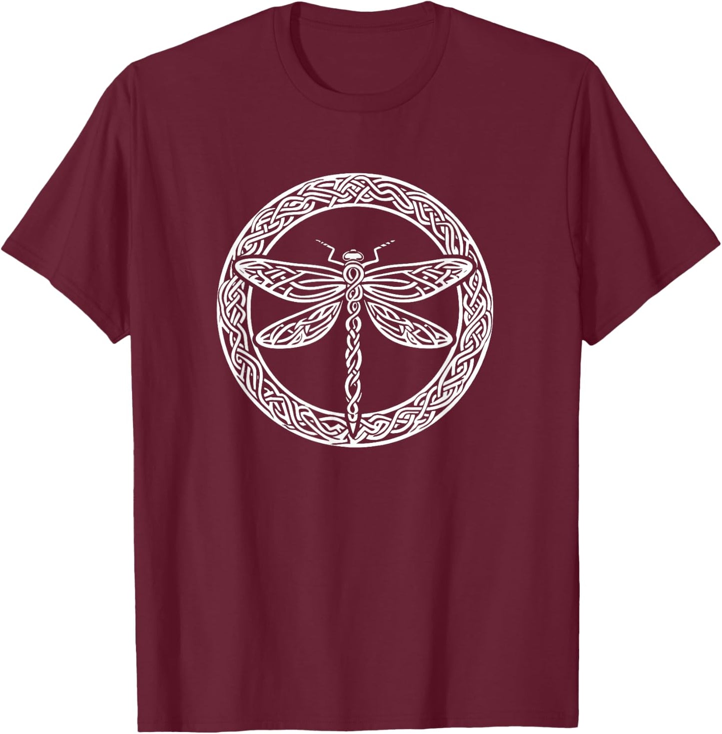 Bug Retro Vintage Celtic Knot Dragonfly Lover T-Shirt - T-Shirt | Maroon