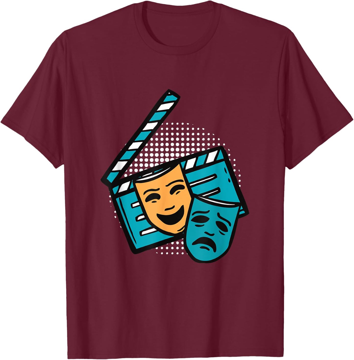 Acting Clapperboard Theatre Actor Film actress T-Shirt - T-Shirt | Maroon