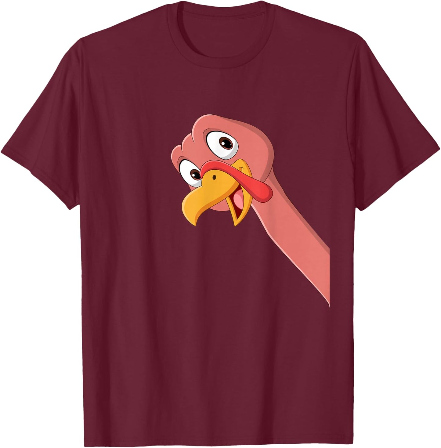 Turkey Thanksgiving Day Men Women Boys Girls Funny Turkey T-Shirt - T-Shirt | Maroon