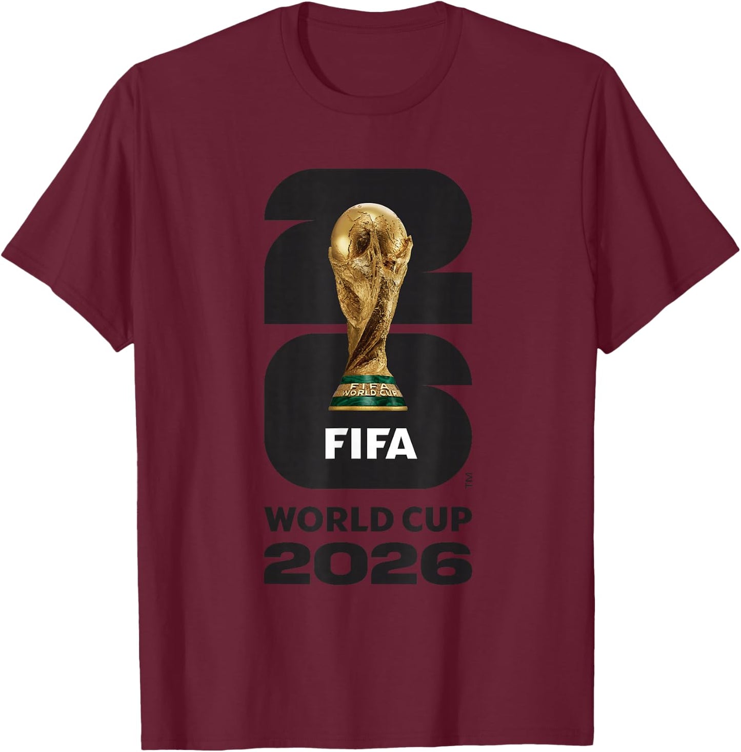 FIFA World CUP26 FIFA Gold TROPHÉE T-Shirt - T-Shirt | Maroon