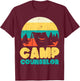 Camp Counselor Camping Director Camper Men Women Dad Mom T-Shirt - T-Shirt | Maroon