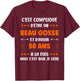 Humour Man Birthday 50 years Handsome kid 50 years , Black, S T-Shirt - T-Shirt | Maroon