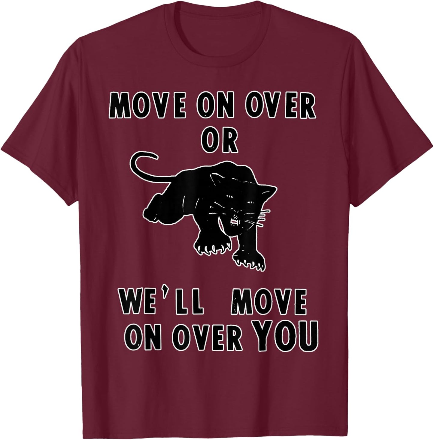 Vintage Black History BPP Self Defense Black Panthers Party T-Shirt - T-Shirt | Maroon