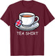 I Love English Tea Funny Memories Union Jack , Black, S T-Shirt - T-Shirt | Maroon