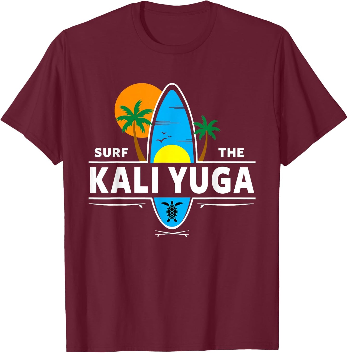 The Kali Yuga Surf Club Shirts Clothing & Store T-Shirt - T-Shirt | Maroon
