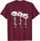 Faith Hope Love Daisy Flowers - Inspirational Positivity T-Shirt - T-Shirt | Maroon