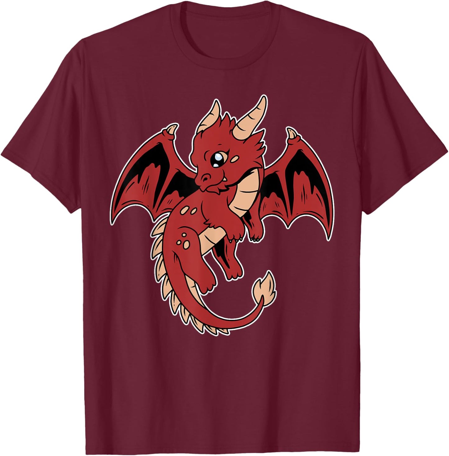 Mythical Cute Kawaii Dragon Baby Fantasy T-Shirt - T-Shirt | Maroon