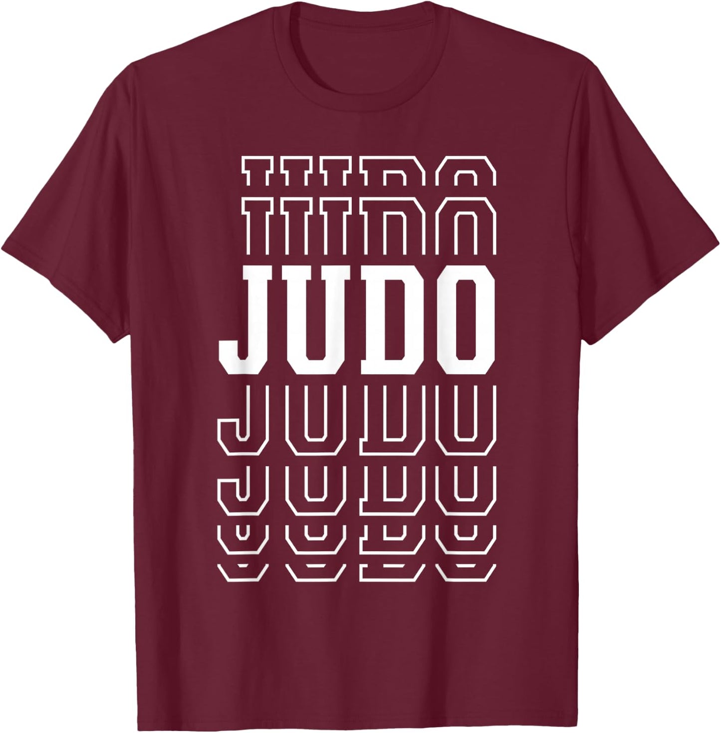 Judo Funny Layered Text Instructor Coach Youth T-Shirt - T-Shirt | Maroon