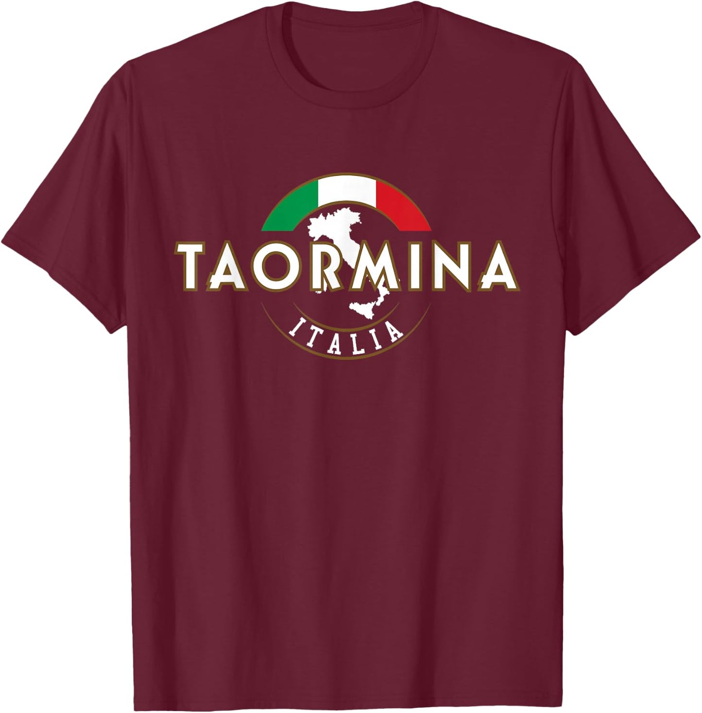 Taormina Italia Italy T-Shirt - T-Shirt | Maroon