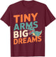 Funny T-Rex Tiny Arms T-Shirt - T-Shirt | Maroon