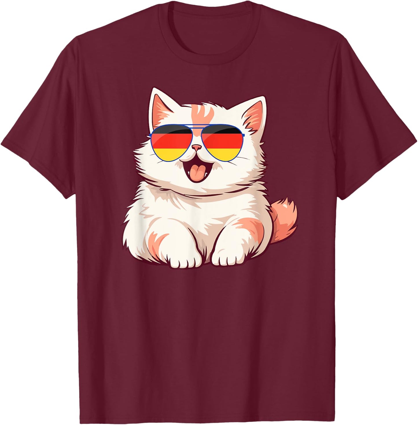 Katze kostüm lustig Deutschland Flagge katzen kätzchen Cat T-Shirt - T-Shirt | Maroon