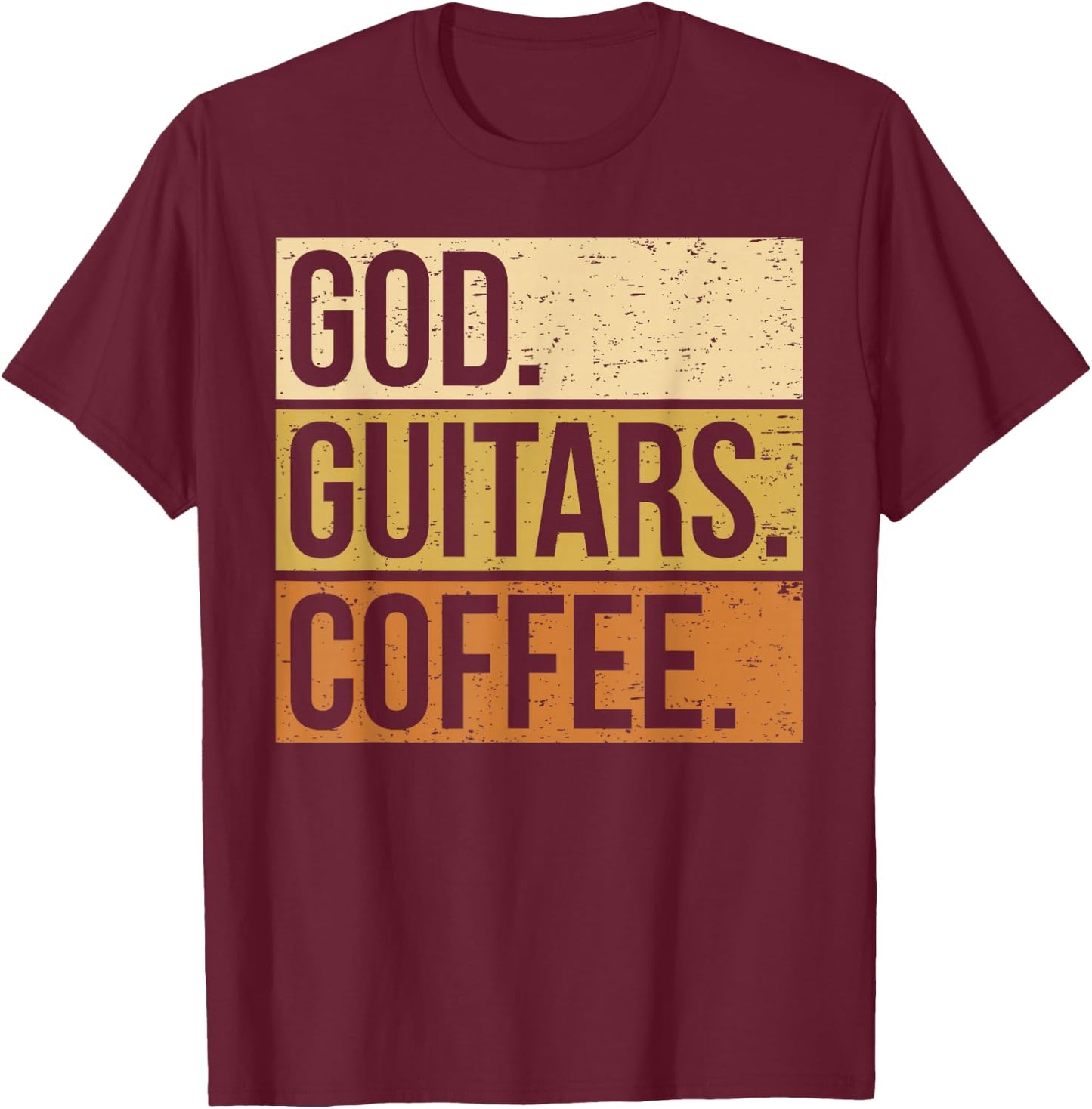 Guitar Player Guitarist I God Guitar Coffee T-Shirt - T-Shirt | Maroon