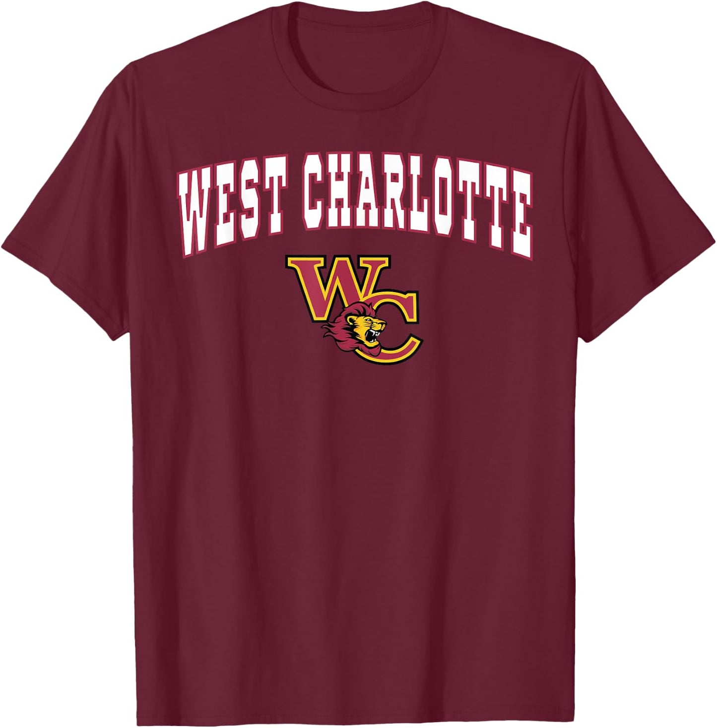 West Charlotte High School Lions T-Shirt - T-Shirt | Maroon
