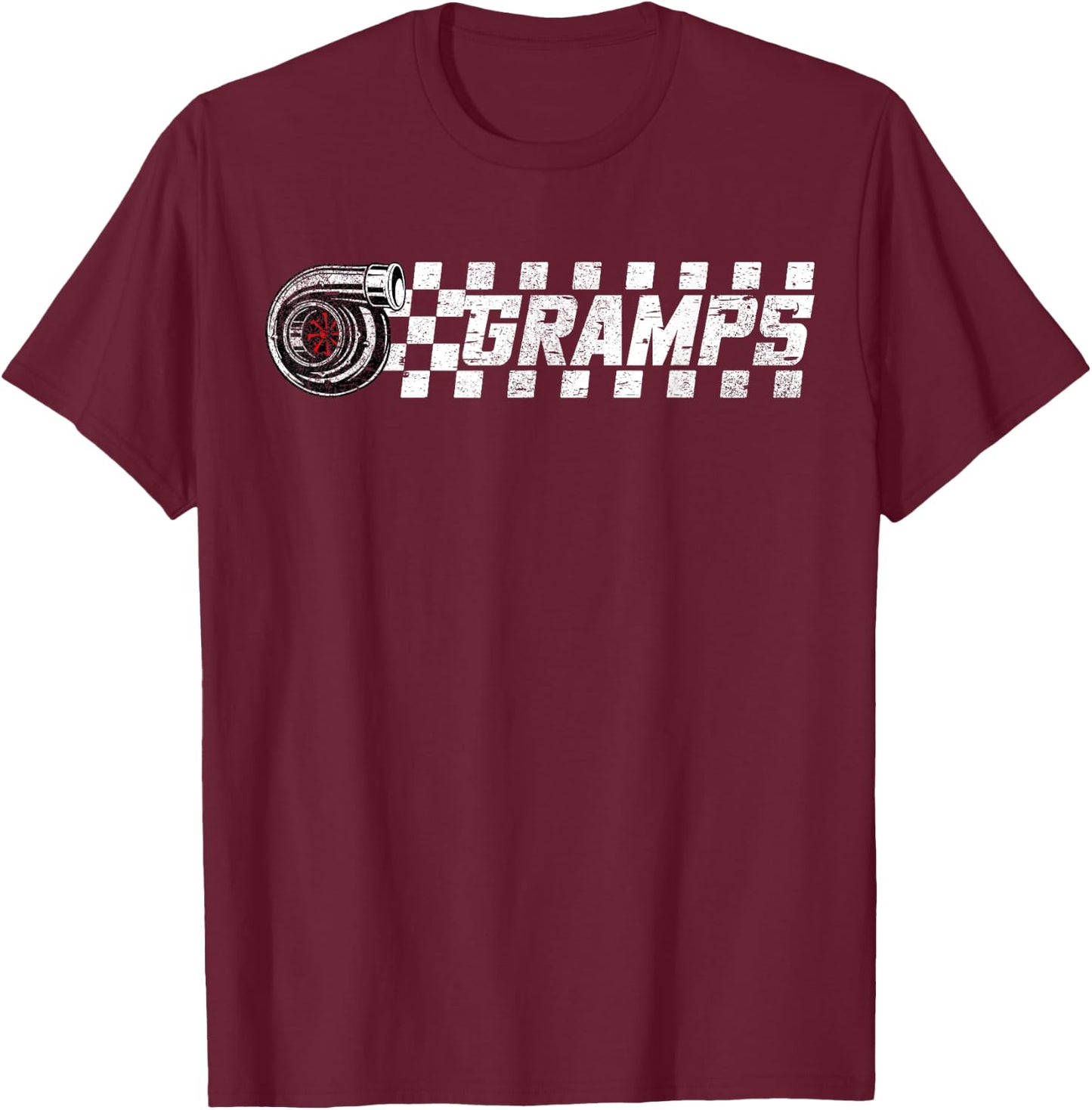 Birthday Party Matching Family Pit Crew Race Car Gramps T-Shirt - T-Shirt | Maroon