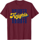 Go Knights - Cute 70's Retro Gameday Spirit Cheerer T-Shirt - T-Shirt | Maroon
