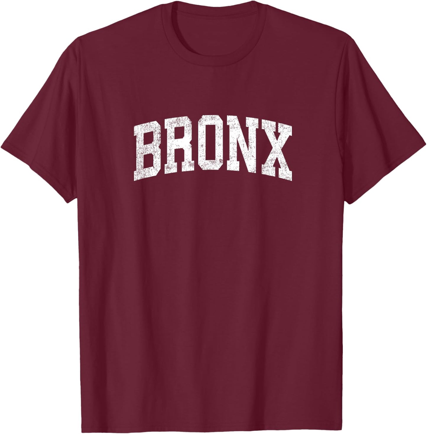 Bronx New York NY Vintage Athletic Sports Design T-Shirt - T-Shirt | Maroon