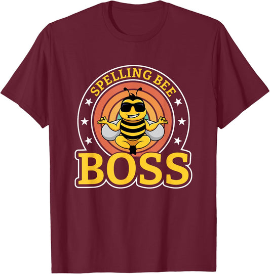 Spelling Champ School Competition Word Speller Spelling Bee T-Shirt - T-Shirt | Maroon