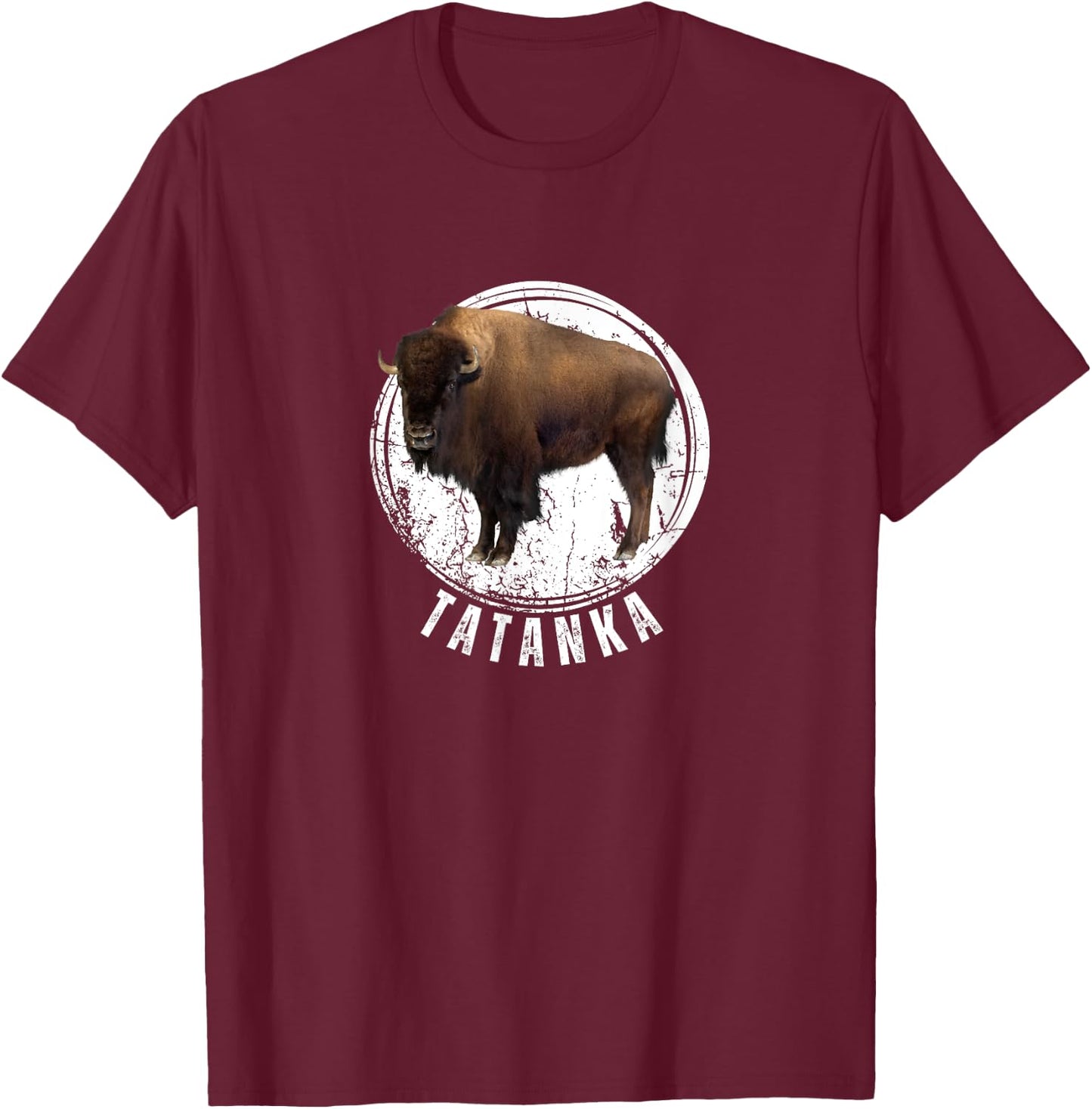Tatanka Shirt Buffalo Bison Tatanka Animal T-Shirt - T-Shirt | Maroon