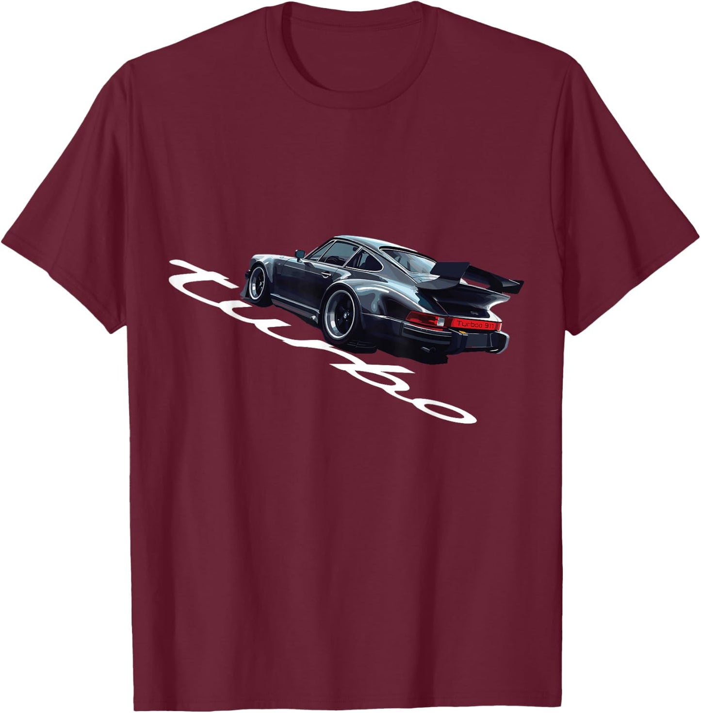 964 911 Sports Car Turbo , Black, S T-Shirt - T-Shirt | Maroon