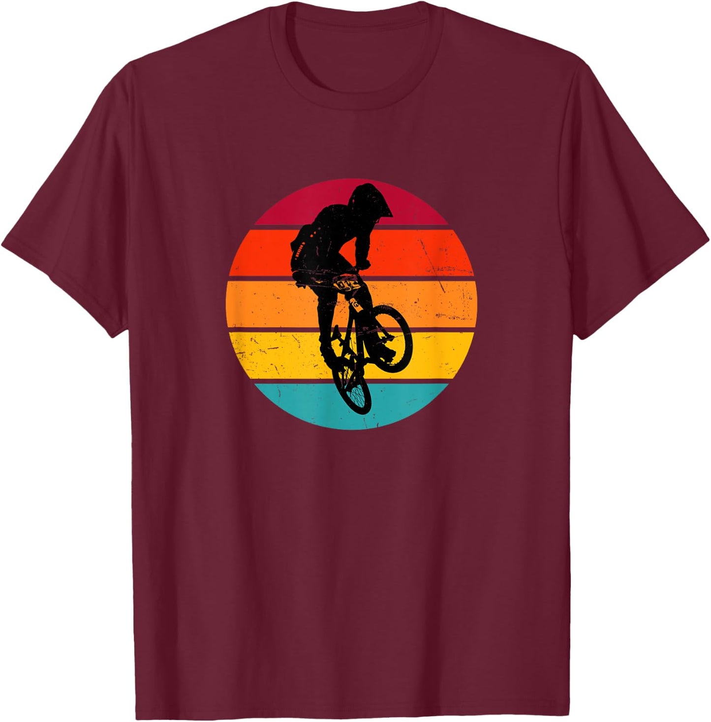 Radfahren Herren bmx bmx jungen Damen bmx fahrrad T-Shirt - T-Shirt | Maroon