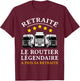 Retirement Gift Roadman Dad Driver Retired , Black, S T-Shirt - T-Shirt | Maroon