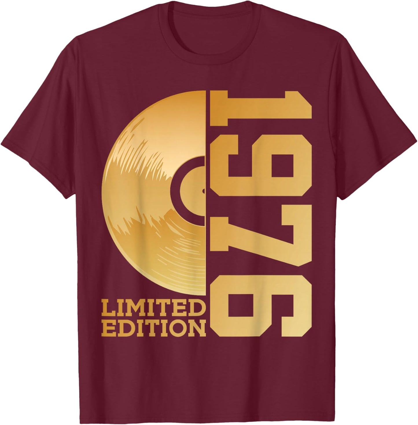 Vinyl 50. Geburtstag Dj Schallplatte Limited Edition 1976 T-Shirt - T-Shirt | Maroon