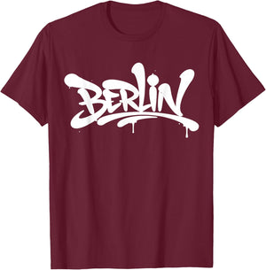 Berlin Graffiti City Street Art Handstyle Deutschland Souvenir T-Shirt - T-Shirt | Maroon