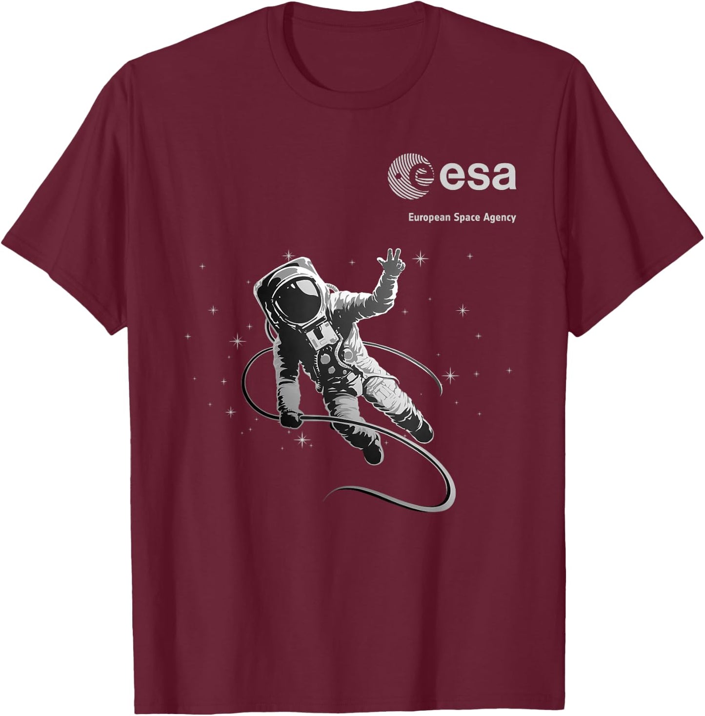 ESA European Space Agency Astronaut , black T-Shirt - T-Shirt | Maroon