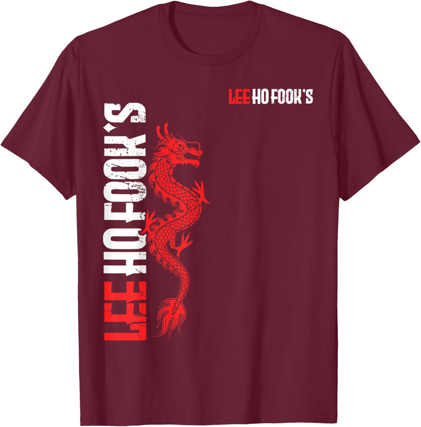 Vintage Lee Ho Fooks Chinese Restaurant China Dragon T-Shirt - T-Shirt | Maroon