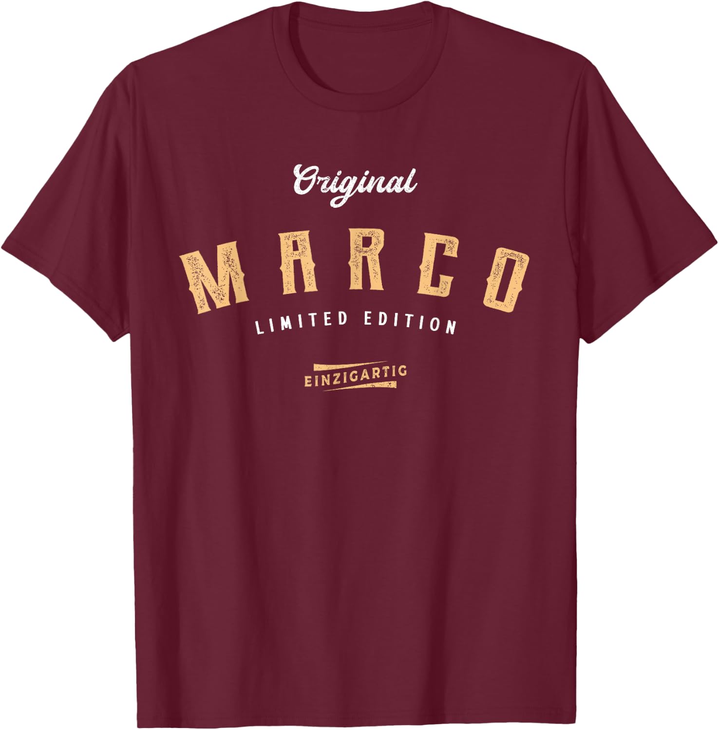 Marco Limited Edition , black T-Shirt - T-Shirt | Maroon