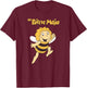 The Maya the Bee Retro Motif Cartoon TV Series with Logo , black T-Shirt - T-Shirt | Maroon