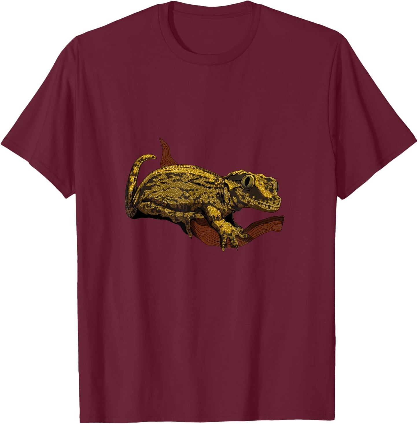 Drawing - Humphead Gecko T-Shirt - T-Shirt | Maroon