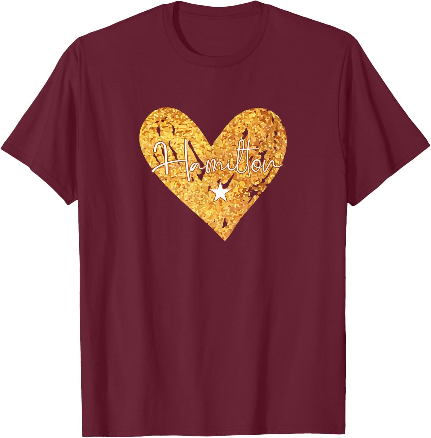 I Heart Hamilton Loves Hamilton Theatre Musical T-Shirt - T-Shirt | Maroon