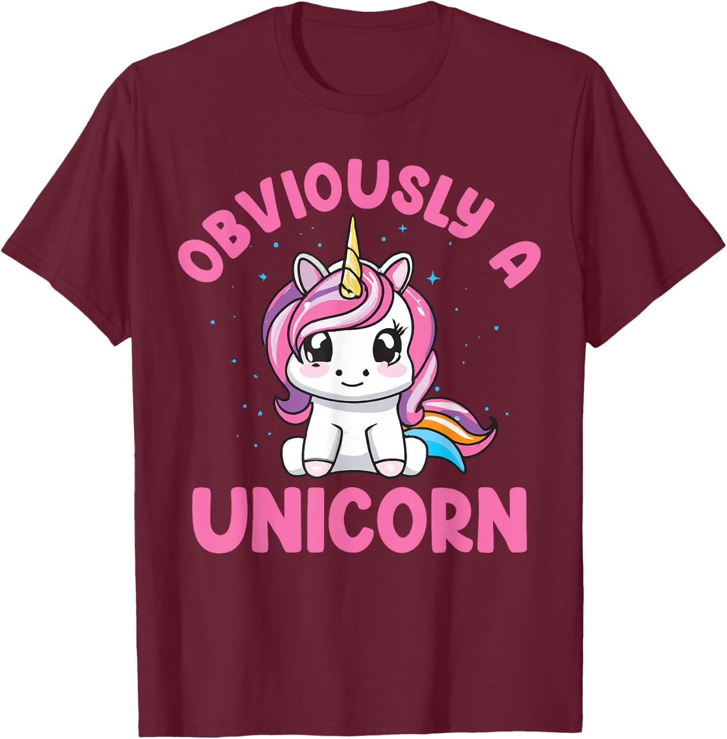 Funny Unicorn Obviously A Unicorn T-Shirt - T-Shirt | Maroon