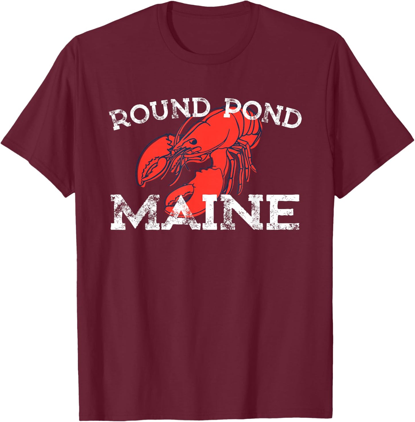 Round Pond Maine Lobster T-Shirt - T-Shirt | Maroon