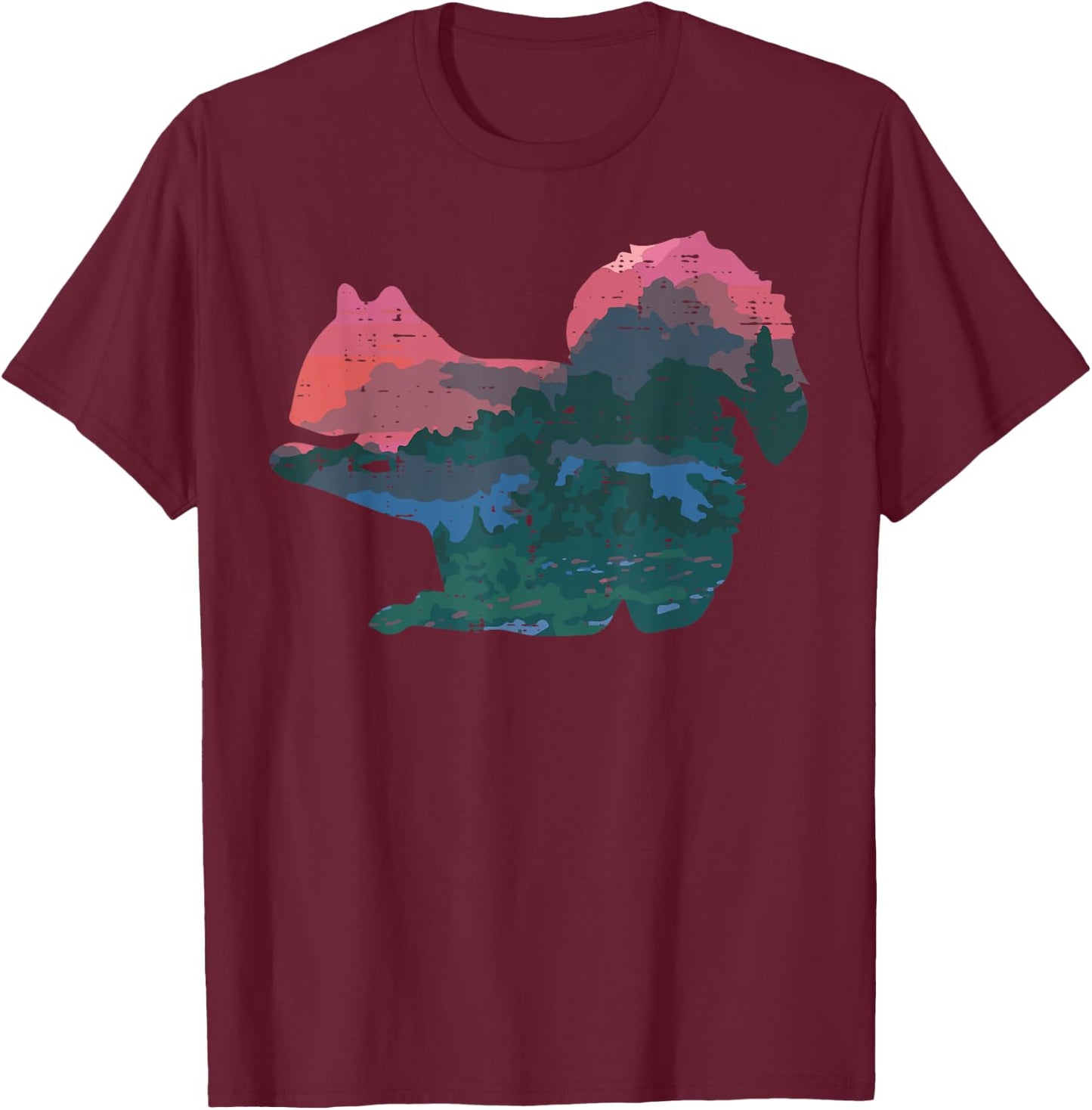 Squirrel Nature Mountain Chipmunk Rodent Art Women Men Kids T-Shirt - T-Shirt | Maroon