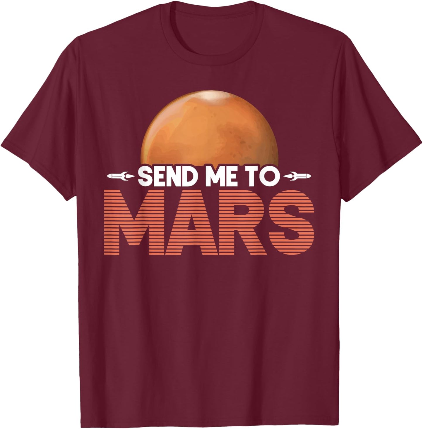 Mars Planet Martian T-Shirt - T-Shirt | Maroon