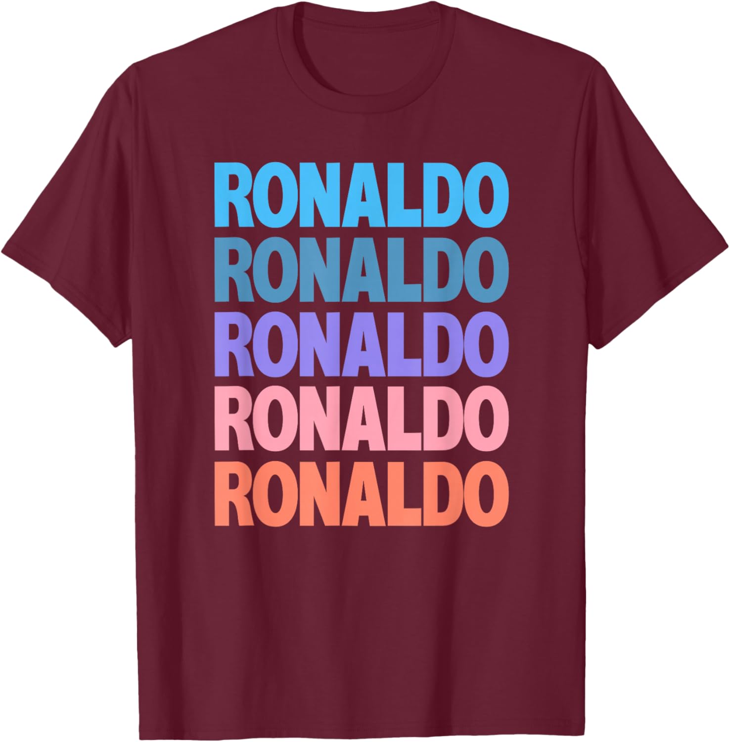Ronaldo , Black, S T-Shirt - T-Shirt | Maroon