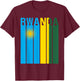 Rwanda Flag T-Shirt - T-Shirt | Maroon