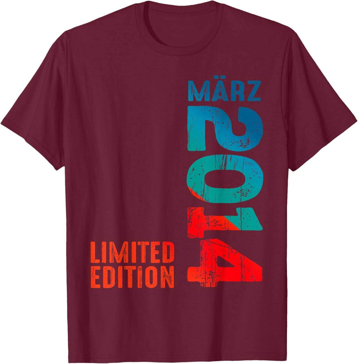 Legendär Seit März 2014 Geburtstag Limited Edition 2014 T-Shirt - T-Shirt | Maroon