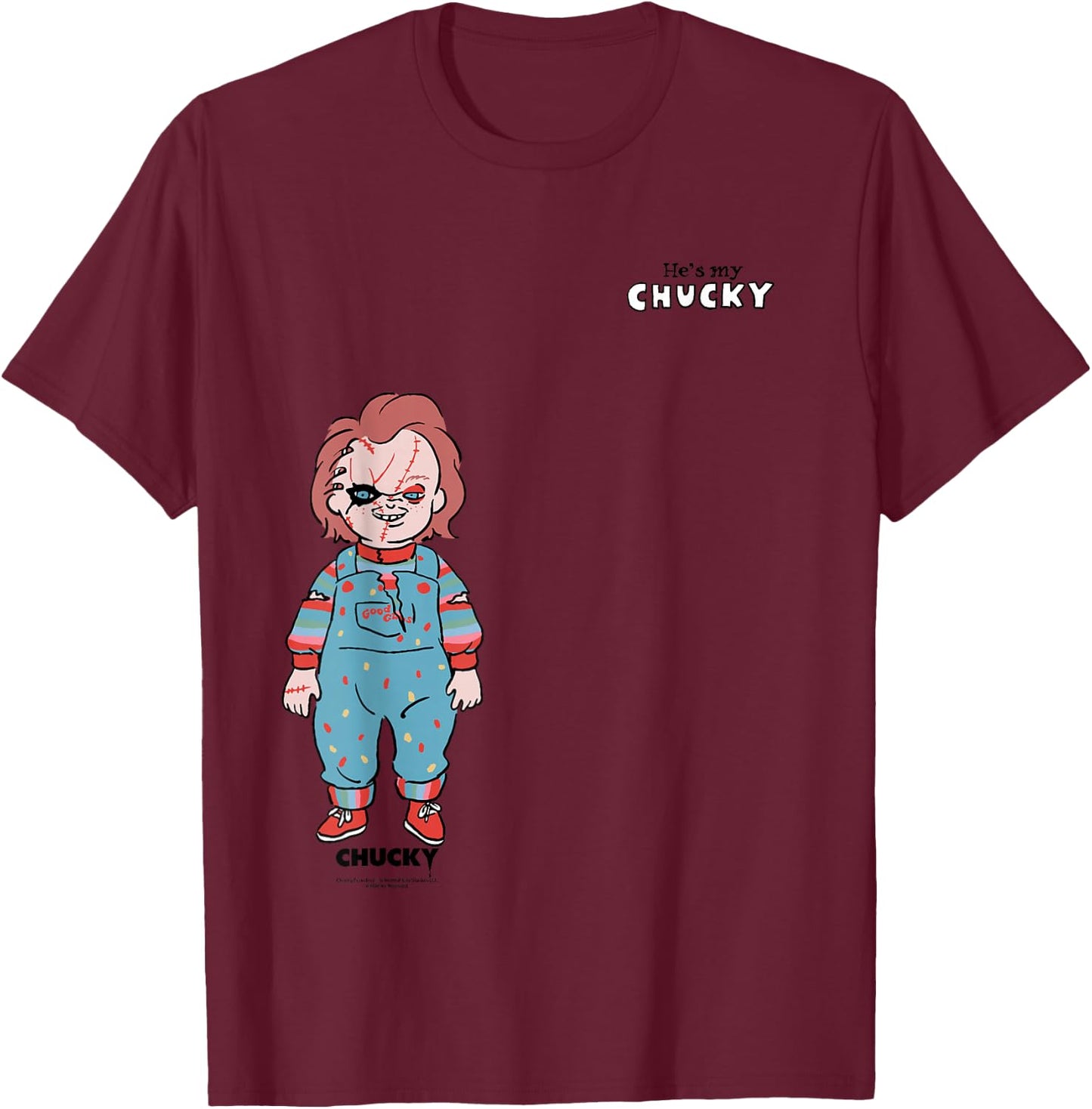 Chucky He’s My Chucky Matching Couple T-Shirt - T-Shirt | Maroon