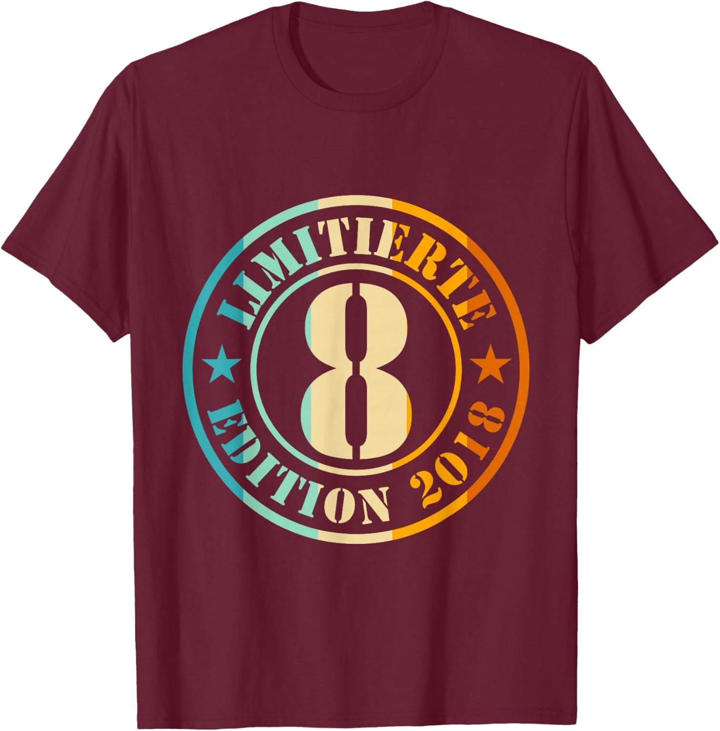 8. Geburtstag Junge Mädchen Limited Edition 2012 Jahre T-Shirt - T-Shirt | Maroon